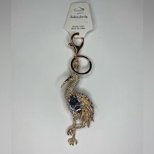 Gold flamingo keychain